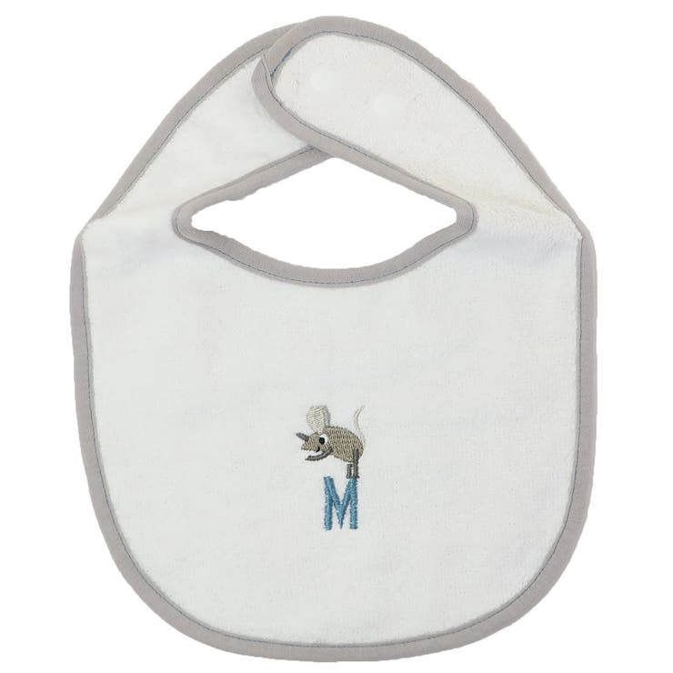 cinemacollection レオレオニ ベビービブ キャラ イニシャルスタイ M ウェーブ COCOWALK よだれかけ ベビー 赤ちゃん用品 出産祝い ギフト 絵本キャラクター グッズ ベビー