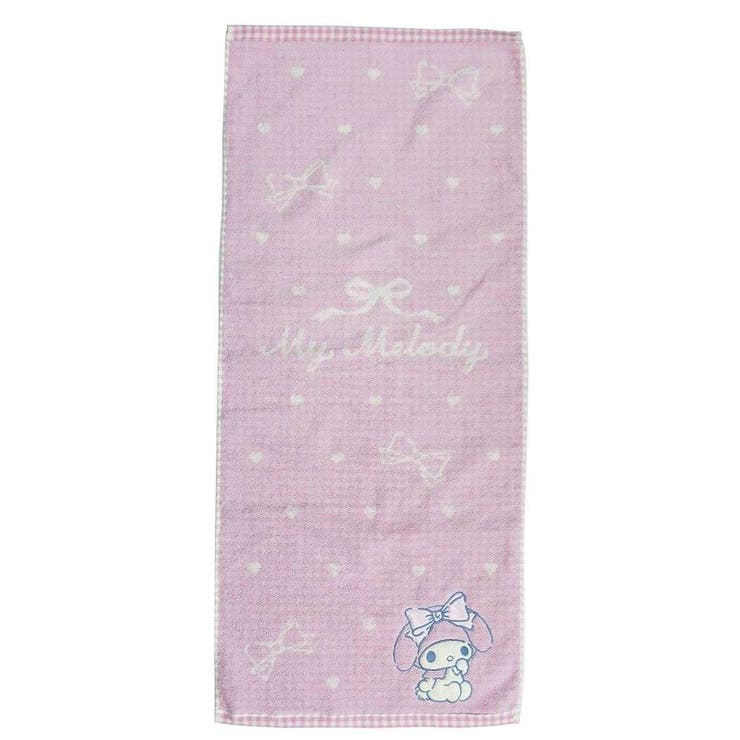cinemacollection マイメロディ フェイスタオル ロングタオル キュートリボン サンリオ 丸眞 新生活準備雑貨 キャラクター グッズ シネマコレクション バス・トイレ・掃除洗濯