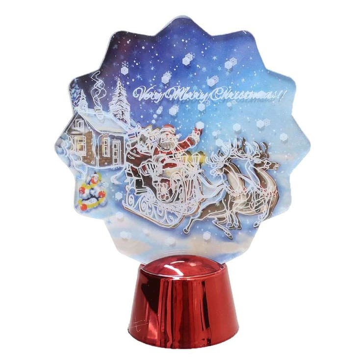 cinemacollection インテリア雑貨 フリッカーライト サンタ＆スレー レッド クリスマス APJ Xmas インテリア かわいい グッズ ファッション雑貨