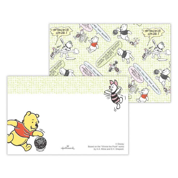 【10％OFFクーポン！5/16(土)1:59まで】cinemacollection くまのプーさん メッセージカード ミニメッセージカード 8枚入り DN両面スポーツ プー ディズニー 日本ホールマーク プレゼントカード キャラクター 多目的 グッズ