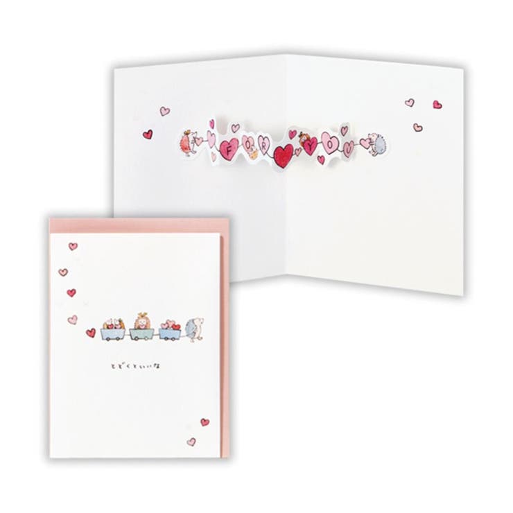 cinemacollection タイニー アニマル テイル グリーティングカード 多目的 立体カード はりねずみとハート2 日本ホールマーク お礼 お祝い キャラクター メッセージカード グッズ 文房具