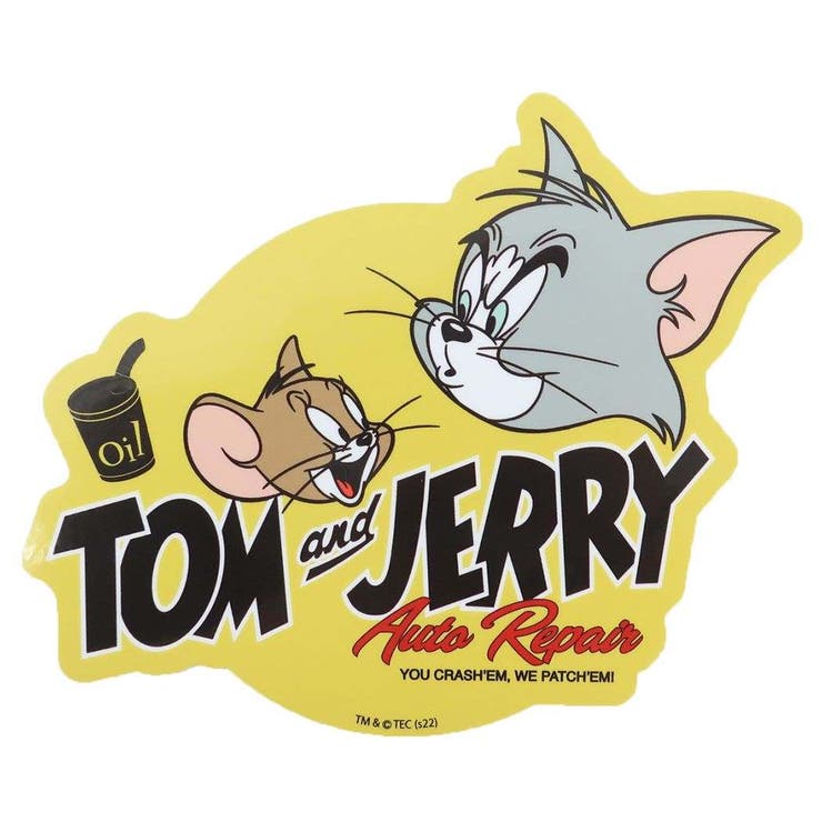 cinemacollection トムとジェリー ビッグシール アウトドアステッカー フェイス ワーナーブラザース スモールプラネット ビニールステッカー デコシール 耐水性 キャラクター グッズ 文房具