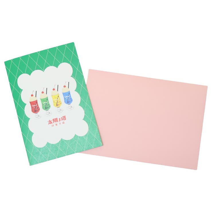 cinemacollection 太陽ノ塔洋菓子店 グリーティングカード メッセージカード クリームソーダ Green Flash メッセージカード 多目的 グッズ 文房具