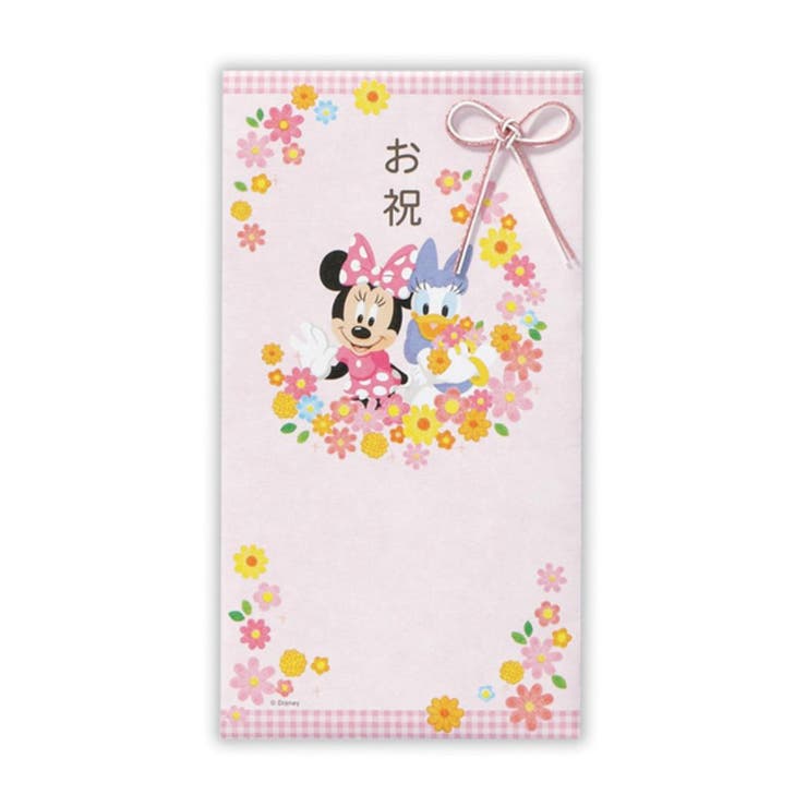 cinemacollection ミニーマウス＆デイジーダック 祝儀袋 御祝 たとう DNお祝ミニー花飾り2 ディズニー 日本ホールマーク 金封 封筒 祝い事全般 キャラクター お祝い袋 グッズ 文房具