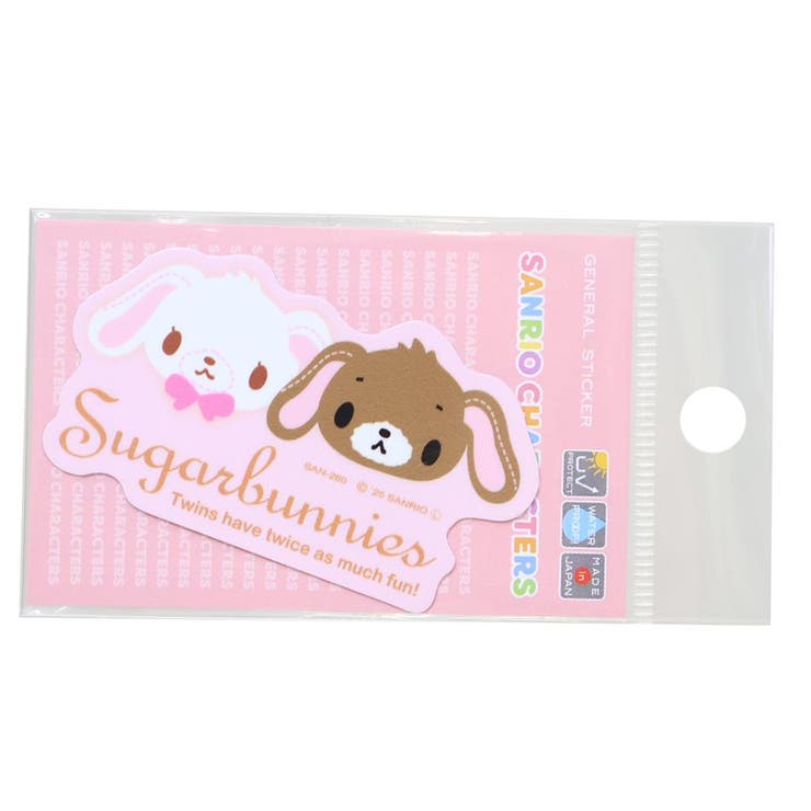 【10％OFFクーポン！2/10(火)1:59まで】cinemacollection シュガーバニーズ ビニールシール ダイカット ミニステッカー フェイス サンリオ ゼネラルステッカー DECOシール 耐光 耐水 日本製 キャラクター グッズ 文房具