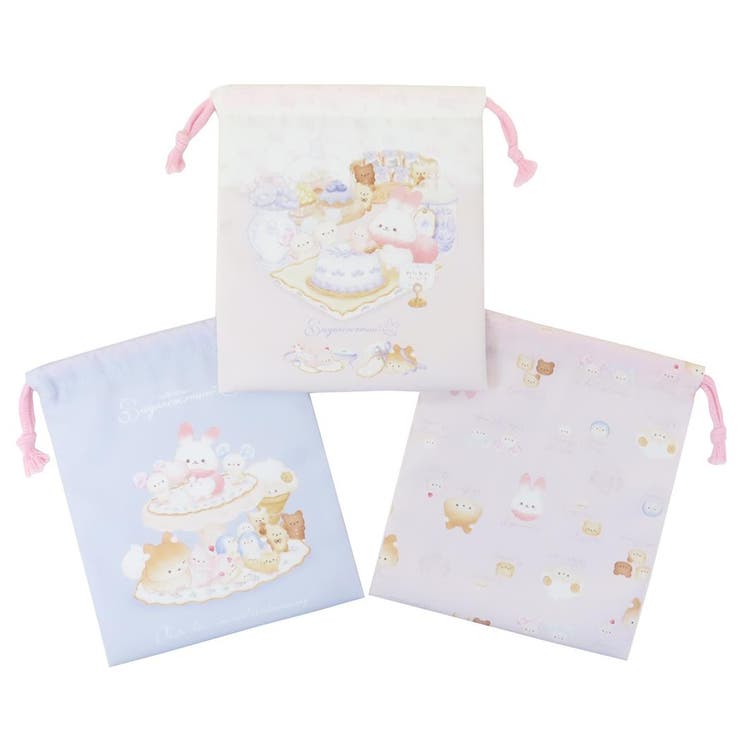 cinemacollection【KIDS】 シュガーココムー 巾着袋 巾着S3枚セット サンエック ...