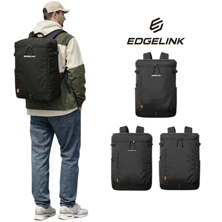 Tasche Jack EDGELINK 大容量 リュック ワイズクルー 32L リュックサック 軽量 通学 通勤 メンズ レディース 男女兼用 ユニセックス ギフト プレゼント ブラック 60481 バッグ・鞄
