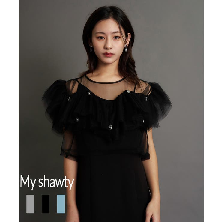 【10％OFFクーポン！5/7(木)9:59まで】My shawty DROP BIJOU FRILL TOP トップスMy shawty DROP BIJOU FRILL TOP トップス