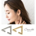 【5/16 1:59まで 5%OFFクーポン】CREAM-DOT イヤーカフス イヤリング イヤカフ 片耳用 レディース シンプル メタル 三角 トライアングル...