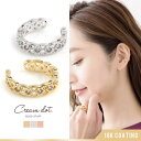 CREAM-DOT イヤーカフス イヤカフ 18kコーティング イヤリング 片耳用 レディース ビジュー 透かしデザイン メタル 大人カジュアル シンプル可愛い ゴールド シルバー アクセサリー