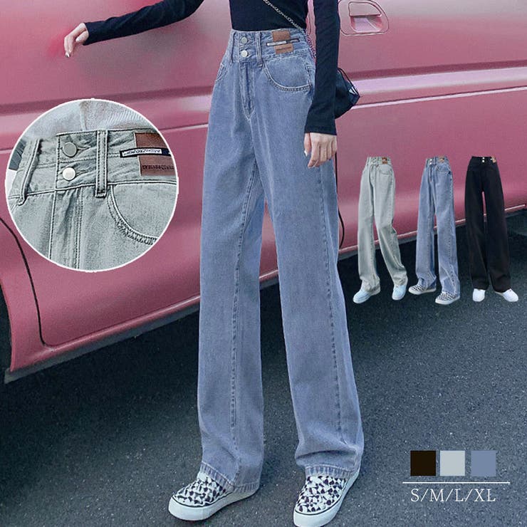 Miniministore 스트레이트 데님 팬츠 세미와이드 팬츠 팬츠·바지