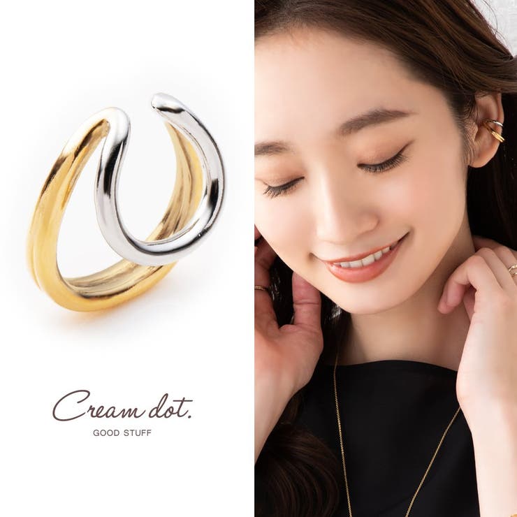 【10%OFFクーポン!11/27(木)1:59まで】CREAM-DOT イヤーカフ レディース イヤーカフス イヤカフ ウェアリング イヤリング 片耳用 メタ...