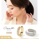CREAM-DOT イヤーカフ 18kコーティング レディース イヤーカフス カフイヤリング イヤカフ ウェアリング イヤリング 片耳用 シンプル パヴェ ビジュー 大人 華奢 ゴールド シルバー ピンクゴールド アクセサリー
