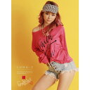 【マラソン期間中 5%OFFクーポン】bombshell ロンT Tシャツ 長袖Tシャツ オフショル HIPHOP レディースファッション レディース トップス