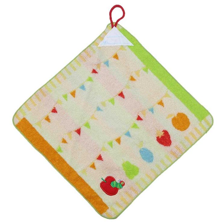 cinemacollection はらぺこあおむし ループタオル ループ付きタオル フラッグフルーツ エリックカール 入園入学準備雑貨 絵本キャラクター グッズ バス・トイレ・掃除洗濯