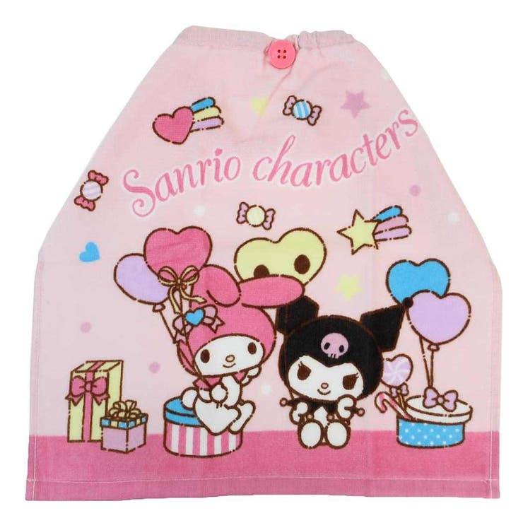 cinemacollection マイメロディ＆クロミ ゴム＆ボタン付きキッズおてふきタオル おりこうタオル スクールベーシック サンリオ 入園入学準備雑貨 キャラクター グッズ ベビー