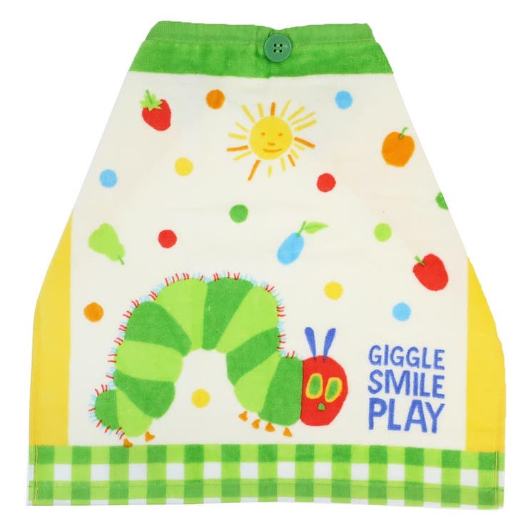 cinemacollection はらぺこあおむし ゴム＆ボタン付きキッズおてふきタオル おりこうタオル たいようフルーツ エリックカール 入園入学準備雑貨 絵本キャラクター グッズ ベビー