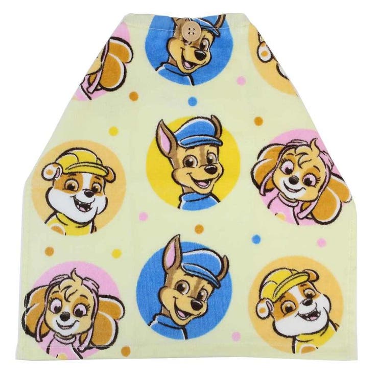 cinemacollection パウパトロール ゴム＆ボタン付きキッズおてふきタオル おりこうタオル パーティー 入園入学準備雑貨 アニメキャラクター グッズ ベビー