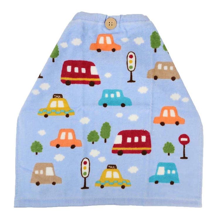 cinemacollection ゴム＆ボタン付きキッズおてふきタオル おりこうタオル フォーカス クルマ 入園入学準備雑貨 幼稚園 かわいい グッズ ベビー