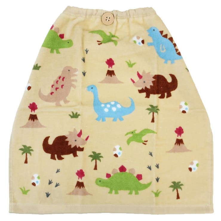 cinemacollection ゴム＆ボタン付きキッズおてふきタオル おりこうタオル フォーカス キョウリュウ 入園入学準備雑貨 幼稚園 かわいい グッズ ベビー