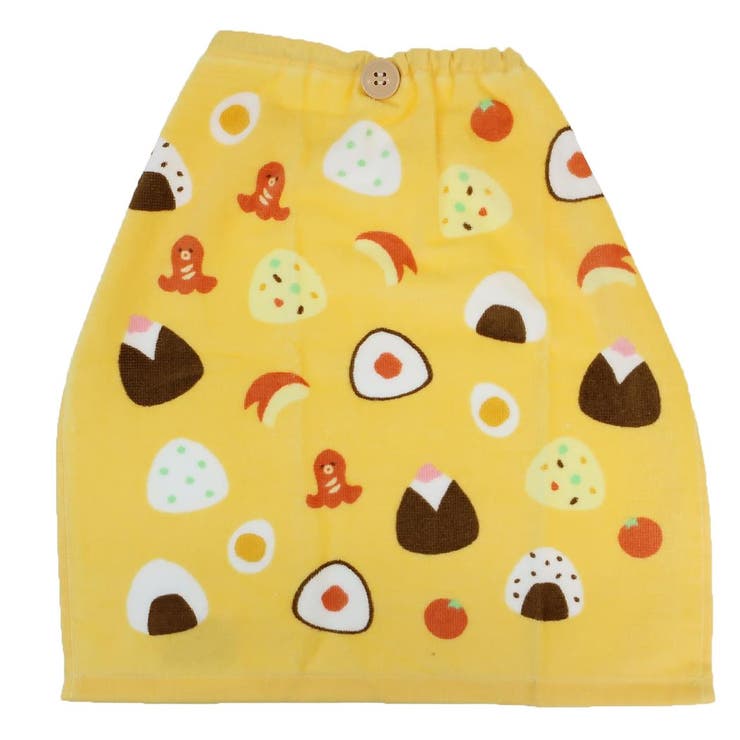 cinemacollection ゴム＆ボタン付きキッズおてふきタオル おりこうタオル フォーカス オニギリ 入園入学準備雑貨 幼稚園 かわいい グッズ ベビー