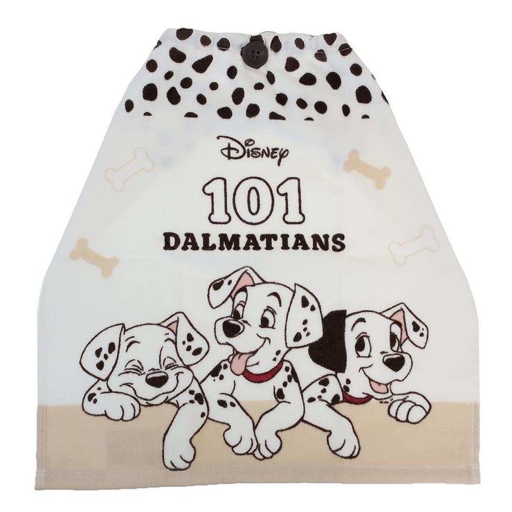 cinemacollection 101匹わんちゃん ゴム＆ボタン付きキッズおてふきタオル おりこうタオル ワンダー ディズニー 入園入学準備雑貨 キャラクター グッズ ベビー
