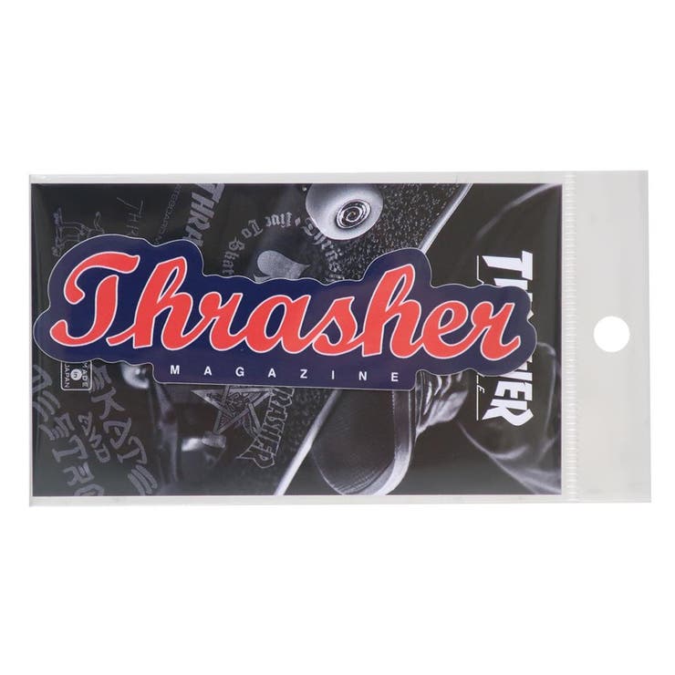 【10％OFFクーポン！2/23(月)1:59まで】cinemacollection THRASHER ダイカットシール ビニールステッカー OVAL SCRIPT スポーツブランド ゼネラルステッカー デコステッカー 耐水耐光 スラッシャー グッズ 文