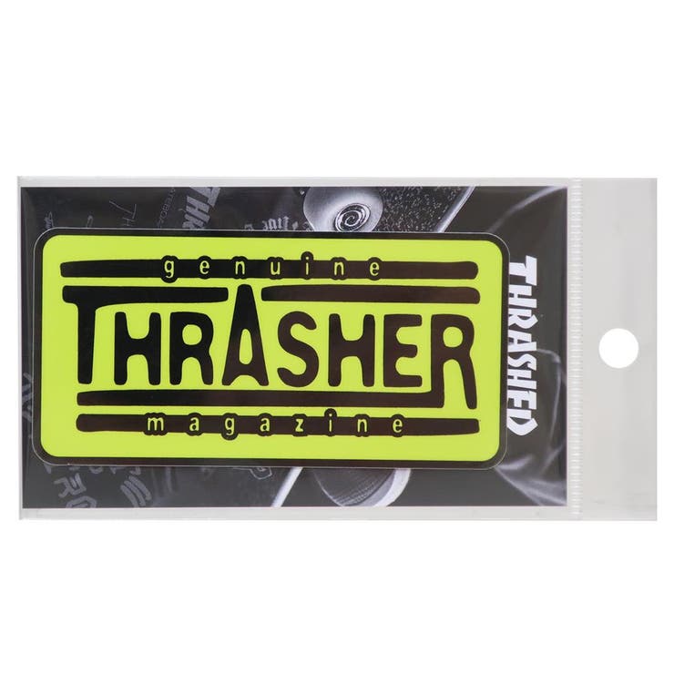【10％OFFクーポン！2/23(月)1:59まで】cinemacollection THRASHER ダイカットシール ビニールステッカー GENUINE スポーツブランド ゼネラルステッカー デコステッカー 耐水耐光 スラッシャー グッズ 文房具
