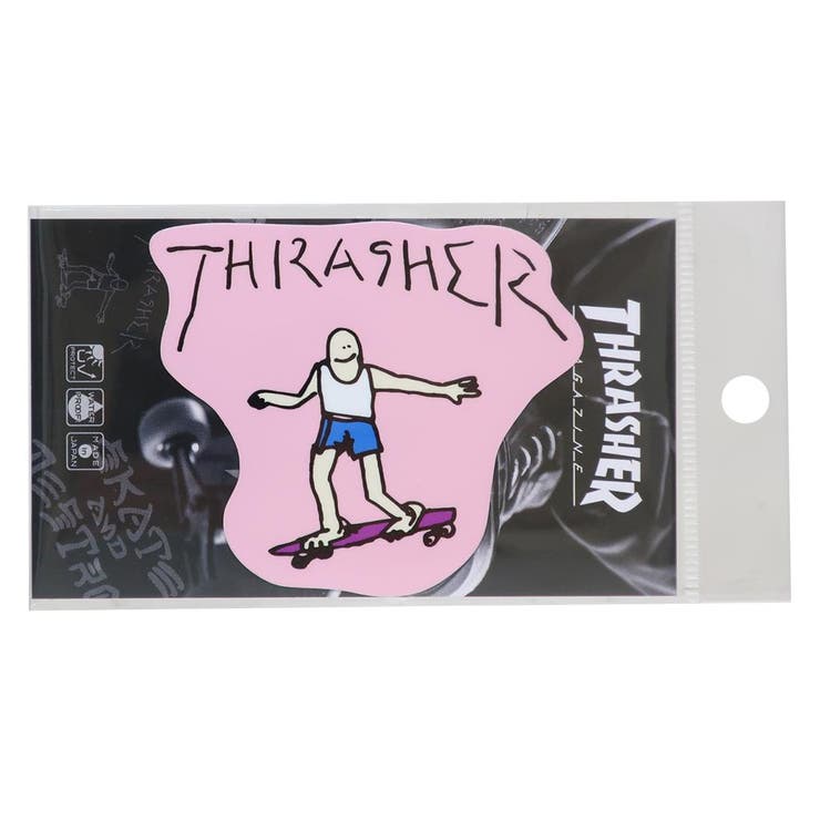 【10％OFFクーポン！2/23(月)1:59まで】cinemacollection THRASHER ダイカットシール ビニールステッカー GONZ スポーツブランド ゼネラルステッカー デコステッカー 耐水耐光 スラッシャー グッズ 文房具