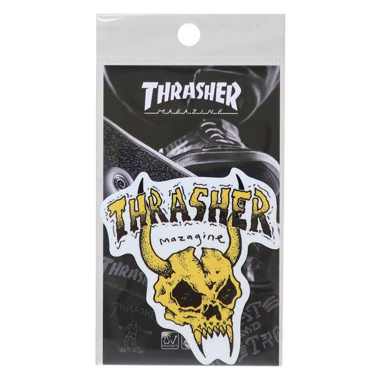 cinemacollection THRASHER ダイカットシール ビニールステッカー BADBARIAN スポーツブランド ゼネラルステッカー デコステッカー 耐水耐光 スラッシャー グッズ 文房具