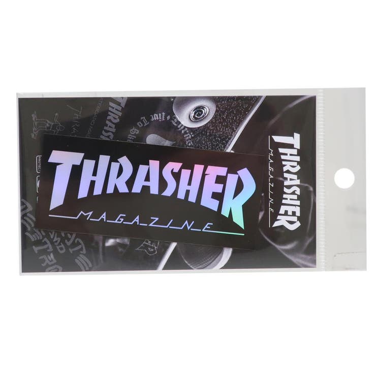 【10％OFFクーポン！2/23(月)1:59まで】cinemacollection THRASHER ダイカットシール ホログラムステッカー HOMETOWN LOGO BK スポーツブランド ゼネラルステッカー 耐水耐光 デコステッカー スラッシャー
