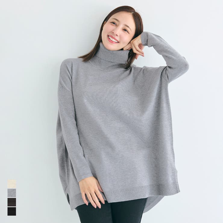 【20％OFF！2/5(木)限定】coca タートルニットチュニック トップス