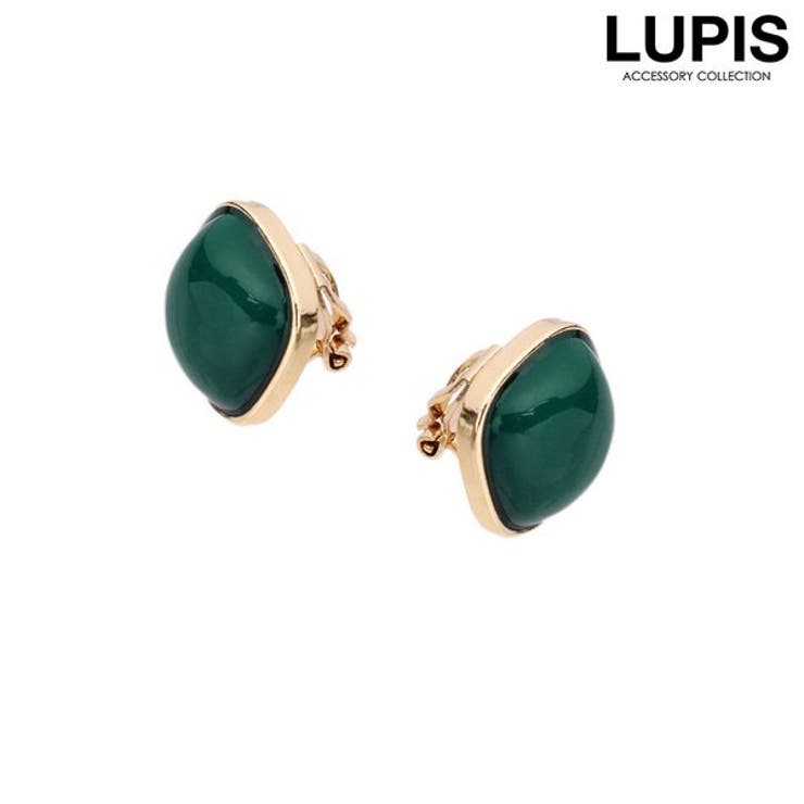 LUPIS ラウンドスクエアドロップイヤリング アクセサリー