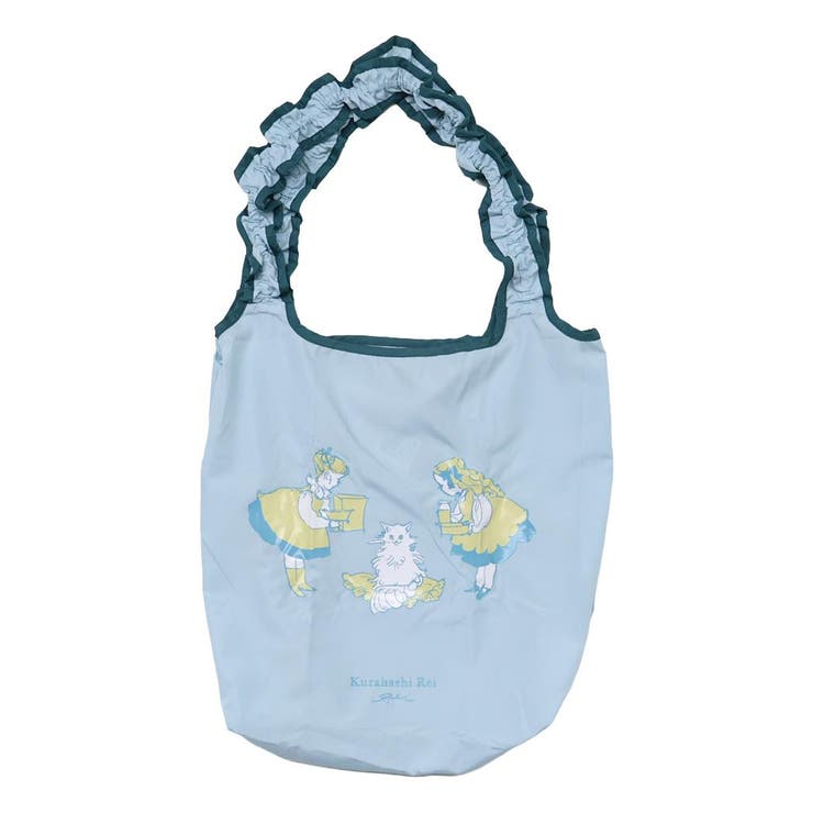 cinemacollection くらはしれい ショッピングバッグ フリルエコバッグ 猫の日 学研ステイフル お買い物かばん 折りたたみ おしゃれ グッズ バッグ・鞄
