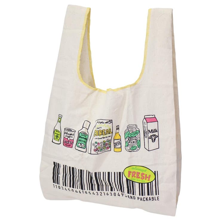 cinemacollection AND PACKABLE エコバッグ ミニマルシェバッグ MBHS バーコードNT テクノプライム お買い物バッグ 手提げバッグ グッズ バッグ・鞄