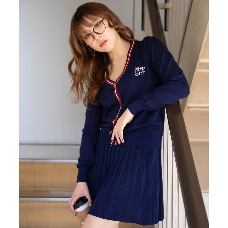 GORGE 《配色ライン》ニットセットアップ／秋冬春／全3色 ワンピース・ドレス