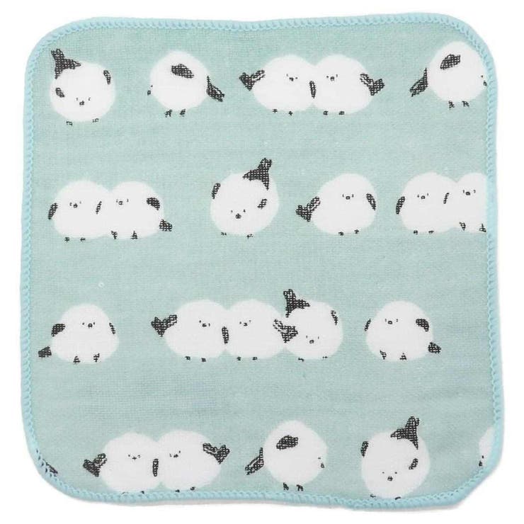 cinemacollection ハンドタオル ガーゼミニミニタオル 15cm シマエナガ 新入学 アニマル ミントイン 汗拭きタオル 新学期準備雑貨 グッズ 小物