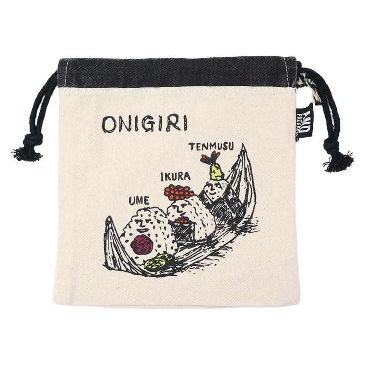 cinemacollection AND PACKABLE 巾着袋 巾着ポーチ KPO ONIGIRI NT テクノプライム 小物入れ かわいい グッズ 浴衣・着物