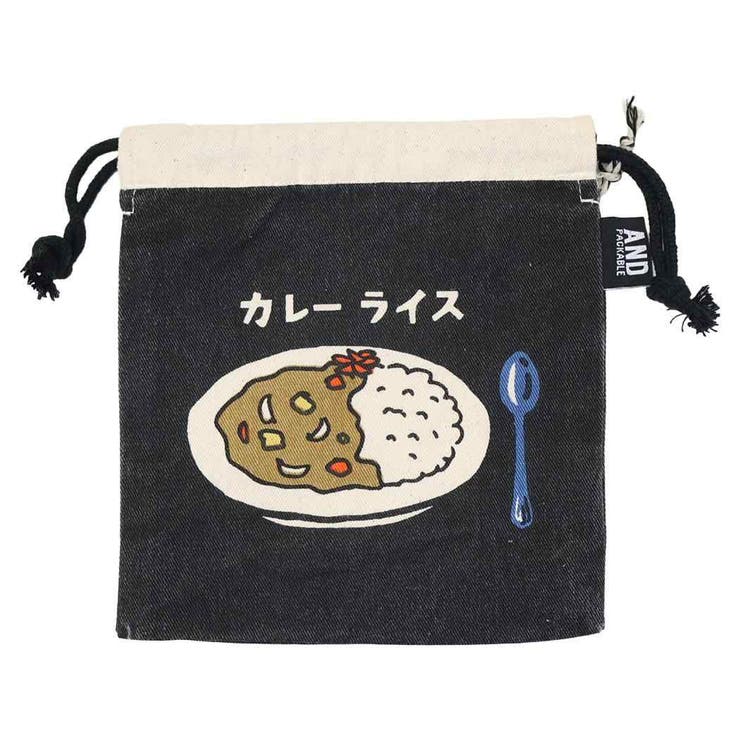 cinemacollection AND PACKABLE 巾着袋 巾着ポーチ KPO BEAR CURRY BK テクノプライム 小物入れ かわいい グッズ 浴衣・着物