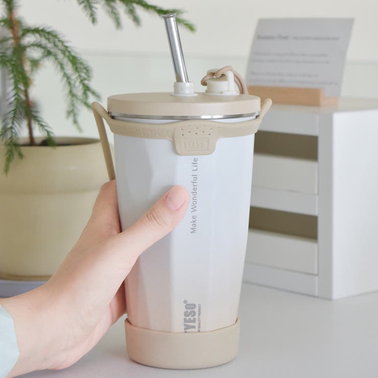 Sunarea タンブラー ストロー付きタンブラー ショルダー付き 新色＆小容量バリエーションが続々追加 正規品 TYESO 辻希美 蓋付き 持ち運び 保冷 保温 食器・キッチン用品