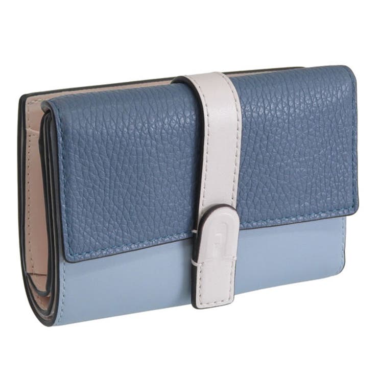 Riverall FURLA フルラ 財布 レディース 二つ折り財布 アウトレット レザー ブルー グラツィア GRAZIA M COMPACT WALLET W ZIP WP00498BX15883780S FURLA 財布