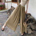 SUNSHINE CLOSET とろみパンツ レディース 綿麻スカンツ夏 パンツ・ズボン