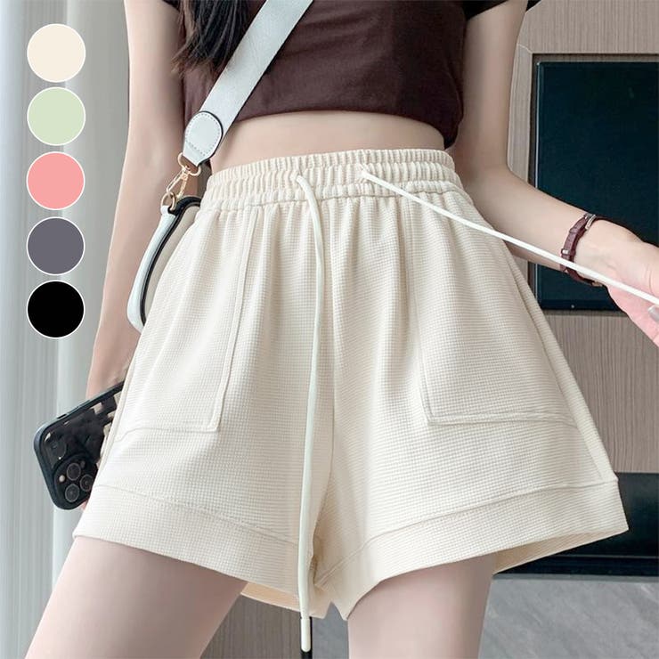 【10％OFFクーポン！11/27(木)1:59まで】Miniministore ショートパンツ ハイウエスト 部屋着 パンツ・ズボン