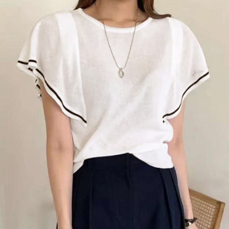 楽天市場】ラッフルスリーブ（ニット・セーター｜トップス