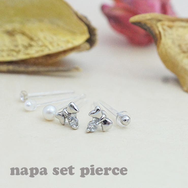 【10％OFFクーポン！3/26(木)1:59まで】アクセサリーショップPIENA 樹脂ポストピアス スタッド 豪華6点セット キュービックジルコニア メタルリボン ラインストーン パール メタルボール シルバーゴールド ピンクゴールド レディース アク