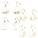 【5%OFFクーポン! 8/27 9:59まで 】アクセサリーショップPIENA レディース フックピアス 月 三日月 ムーン ステンレス 低アレルギー ウサギ ネコ 子猫 兎 動物 アニマル ゴールド ラインストーン 可愛い アクセサリー