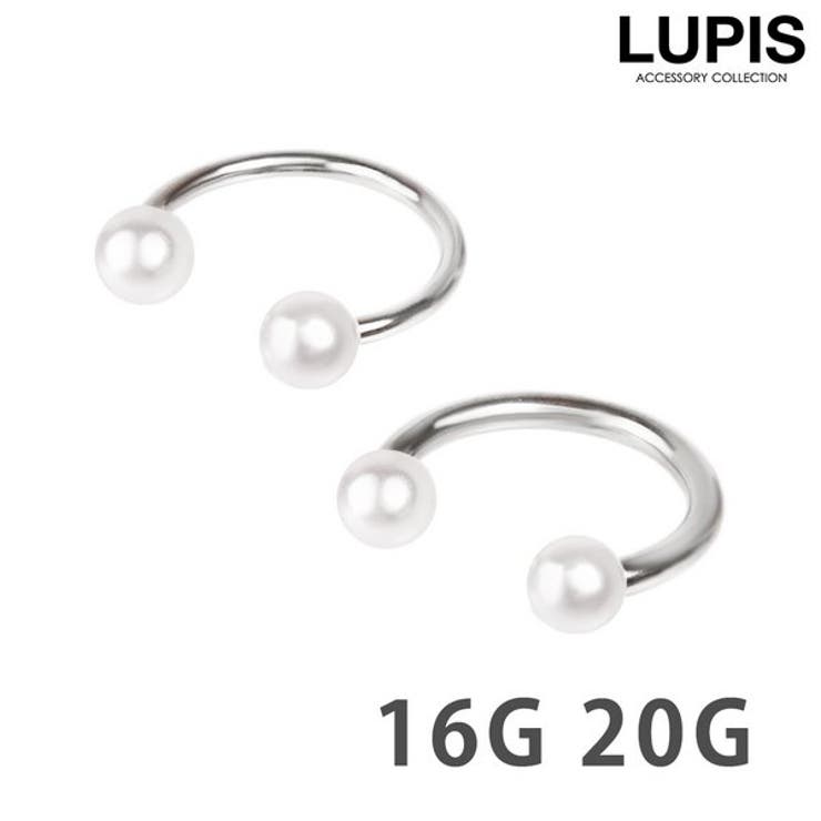 LUPIS ≪16G・20G≫パールサーキュラーバーベルボディピアス アクセサリー