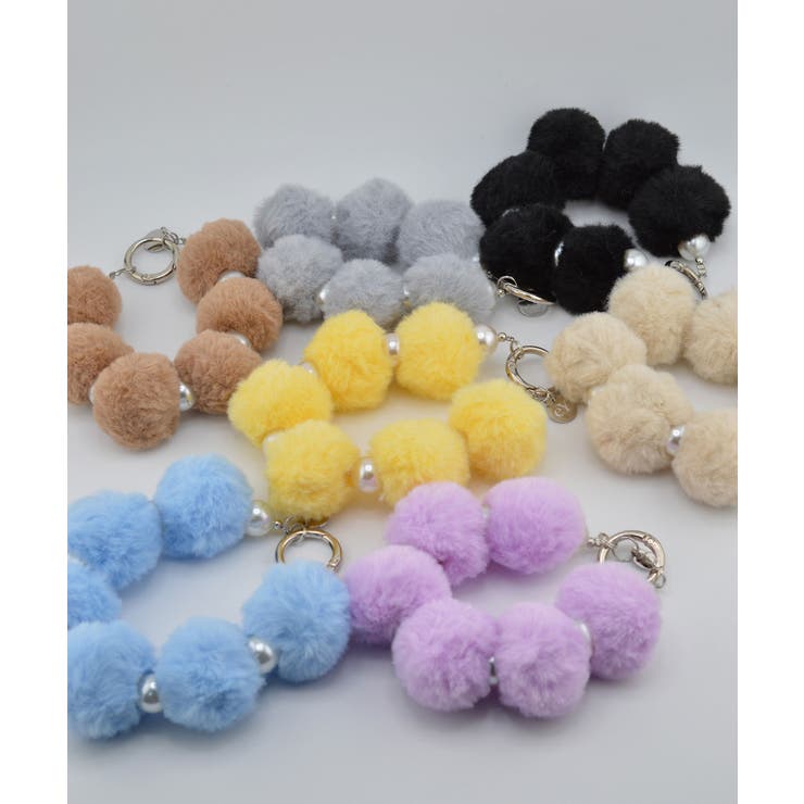 earyear Marshmallow Pom Ball Wrist Strap 小物