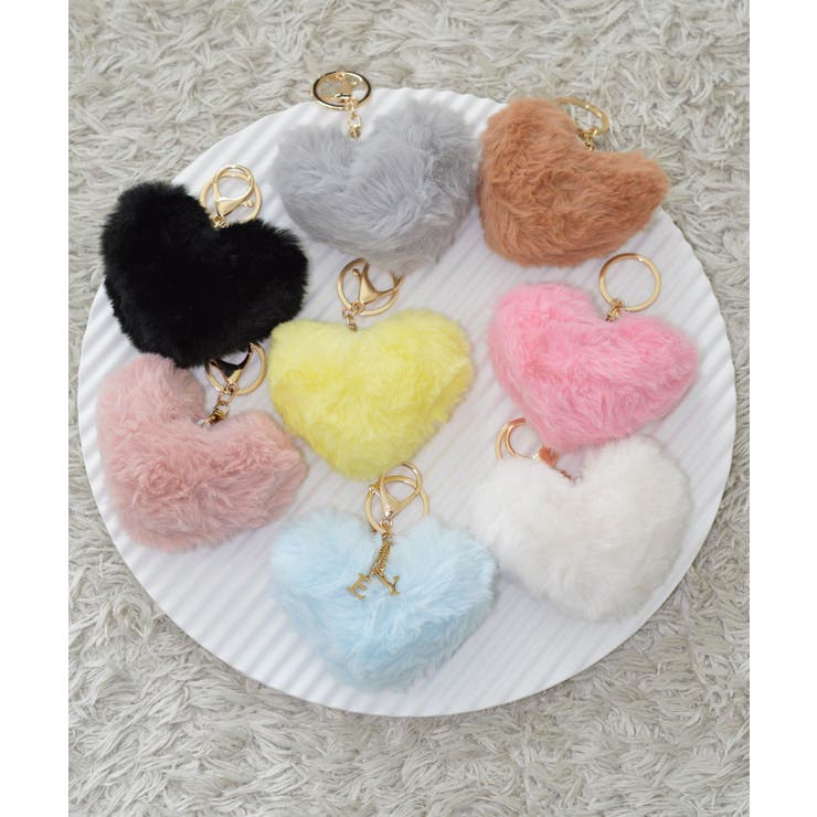 earyear Heart Bomb Fur Key Charm 小物