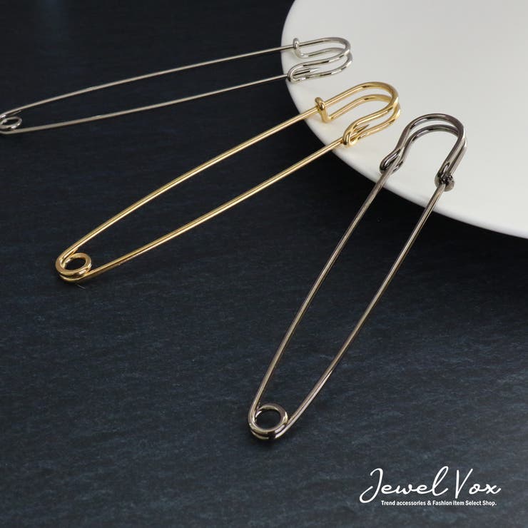 Jewel vox キルトピン ロング 安全ピン シンプル カブトピン ストールピン レディース 女性 結婚式 ギフト 誕生日 秋冬 ストール留め マフラー留め ブランド デイリー 韓国 大人 人気 韓国ファッション アクセサリー